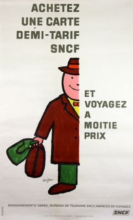 リトグラフ Savignac - Voyagez à Moitié Prix