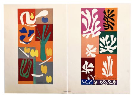 リトグラフ Matisse - VÉGÉTAUX + FLEURS DE NEIGE (de Verve 35/36. 1958)