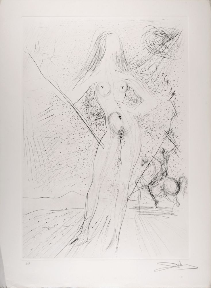 彫版 Dali - Vénus des Constellations avec picador, 1975 - Hand-signed - Large size.