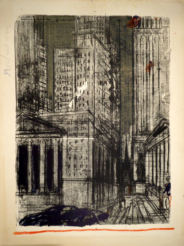 リトグラフ Varlin (Guggenheim, Willy) - Wall-Street