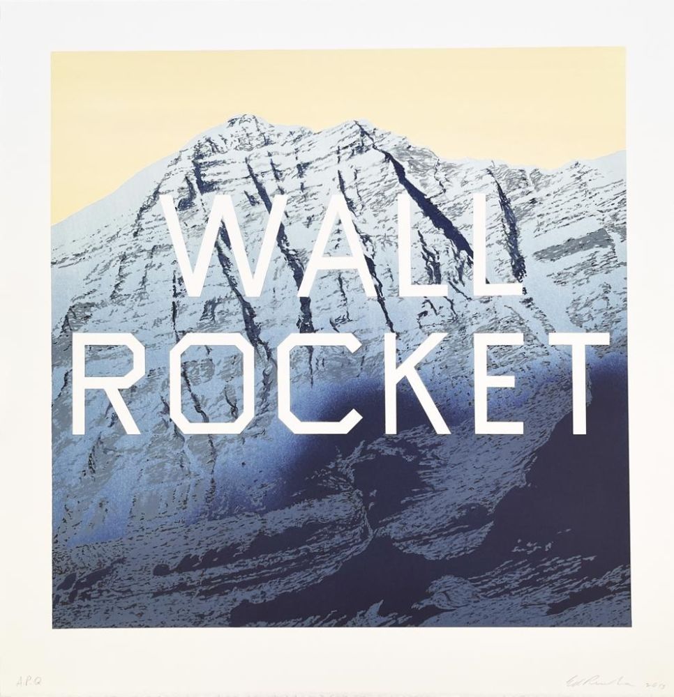 リトグラフ Ruscha - Wall Rocket