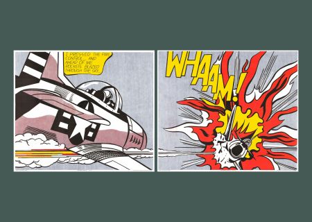 リトグラフ Lichtenstein - 'WHAAM!' 1986 Offset-lithograph Diptych Set