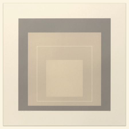リトグラフ Albers - White Line Squares (Series II), XIV