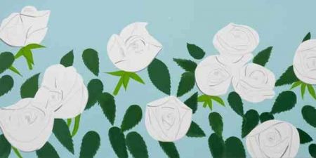 シルクスクリーン Katz - White Roses