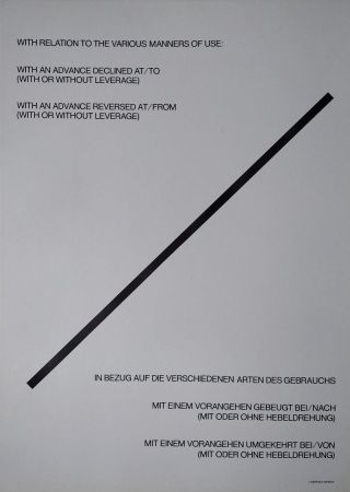 リトグラフ Weiner - „With relation to the various manners of use: with an advance declined at/to (with or without leverage). With an advance reversed at/from (with or without leverage)
