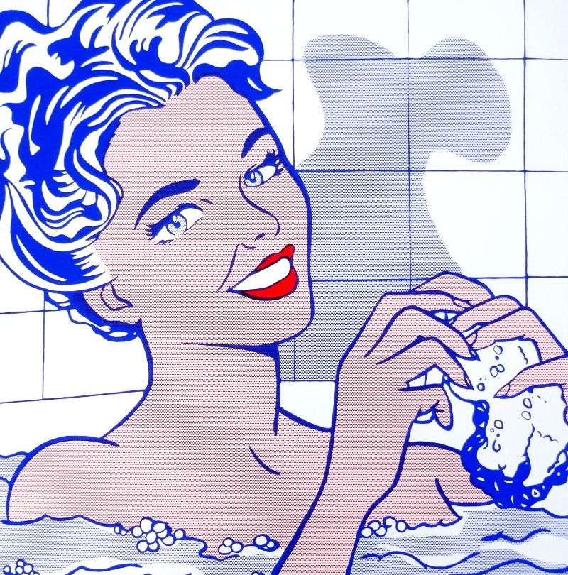 シルクスクリーン Lichtenstein - Woman in bath