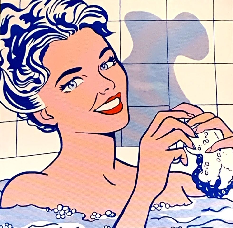 オフセット Lichtenstein - Woman in Bath, ca.