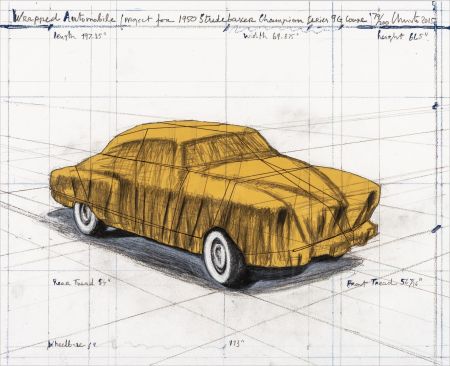 リトグラフ Christo & Jeanne-Claude - Wrapped Automobile 