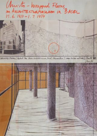 掲示 Christo - Wrapped floors Architekturmuseum Basel