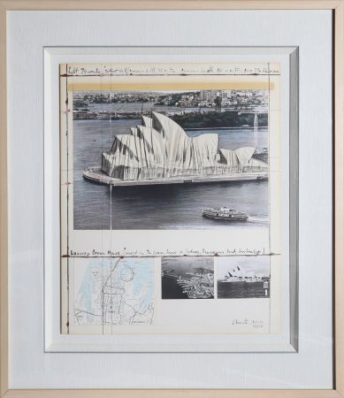 リトグラフ Christo & Jeanne-Claude - Wrapped Opera House - Project for Sydney