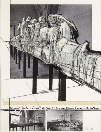 シルクスクリーン Christo & Jeanne-Claude - WRAPPED STATUES