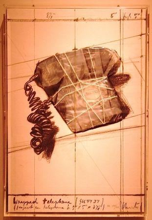 リトグラフ Christo - Wrapped Telephone