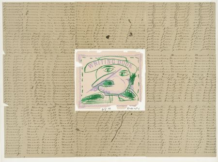 リトグラフ Alechinsky - Writing book