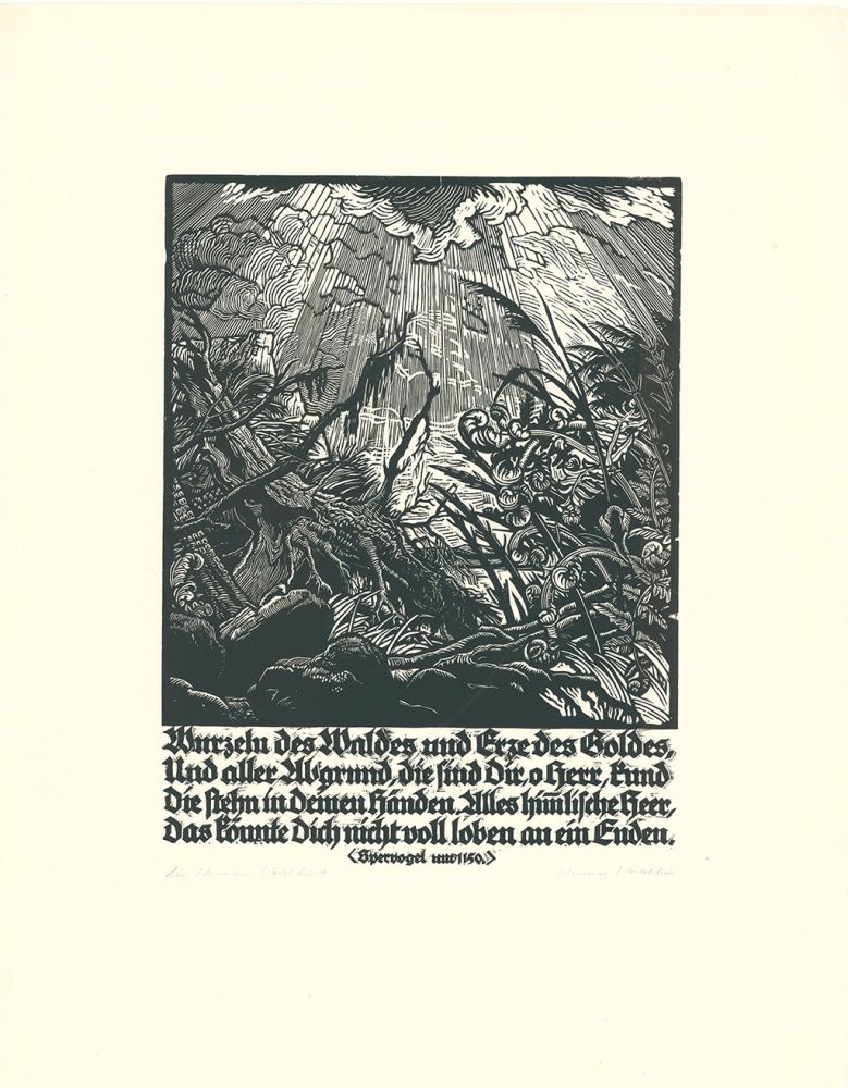 木版 Kätelhön - Wurzeln des Waldes...