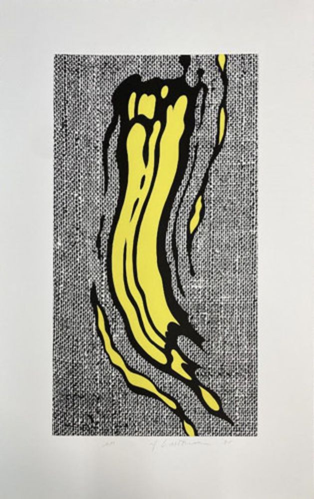 彫版 Lichtenstein - Yellow Brushstroke