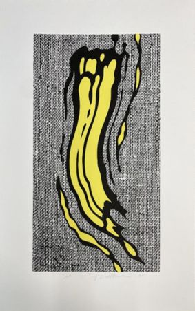 彫版 Lichtenstein - Yellow Brushstroke