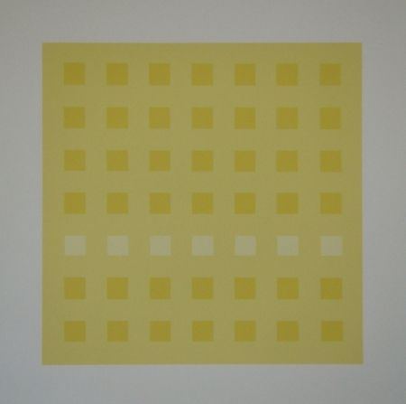 シルクスクリーン Calderara - Yellow Squares