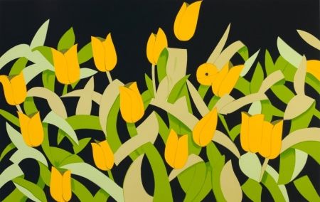 シルクスクリーン Katz - Yellow Tulips