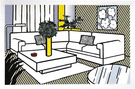 シルクスクリーン Lichtenstein - Yellow Vase, from Interior Series
