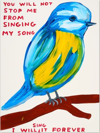 シルクスクリーン Shrigley - You Will Not Stop Me From Singing My Song