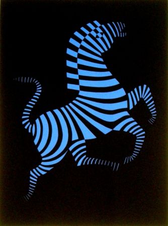 シルクスクリーン Vasarely - Zebra