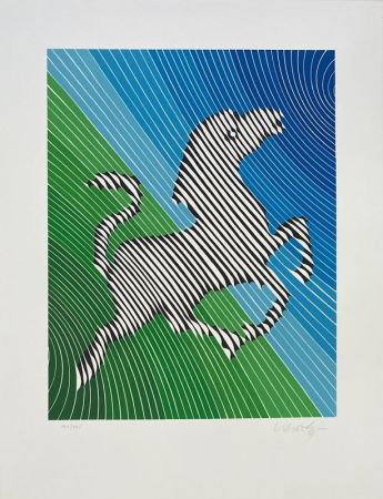 リトグラフ Vasarely - Zebra 2 