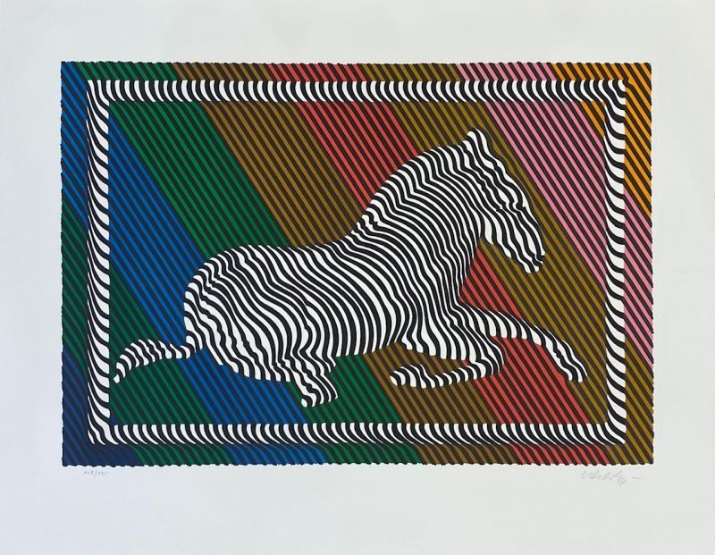リトグラフ Vasarely - Zebra 3 