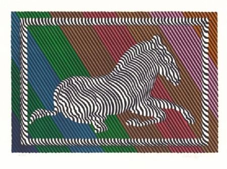 リトグラフ Vasarely - Zebre