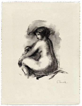 リトグラフ Renoir - Étude de femme nue, assise