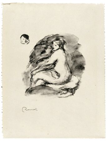 リトグラフ Renoir - Étude de femme nue, assise, variante