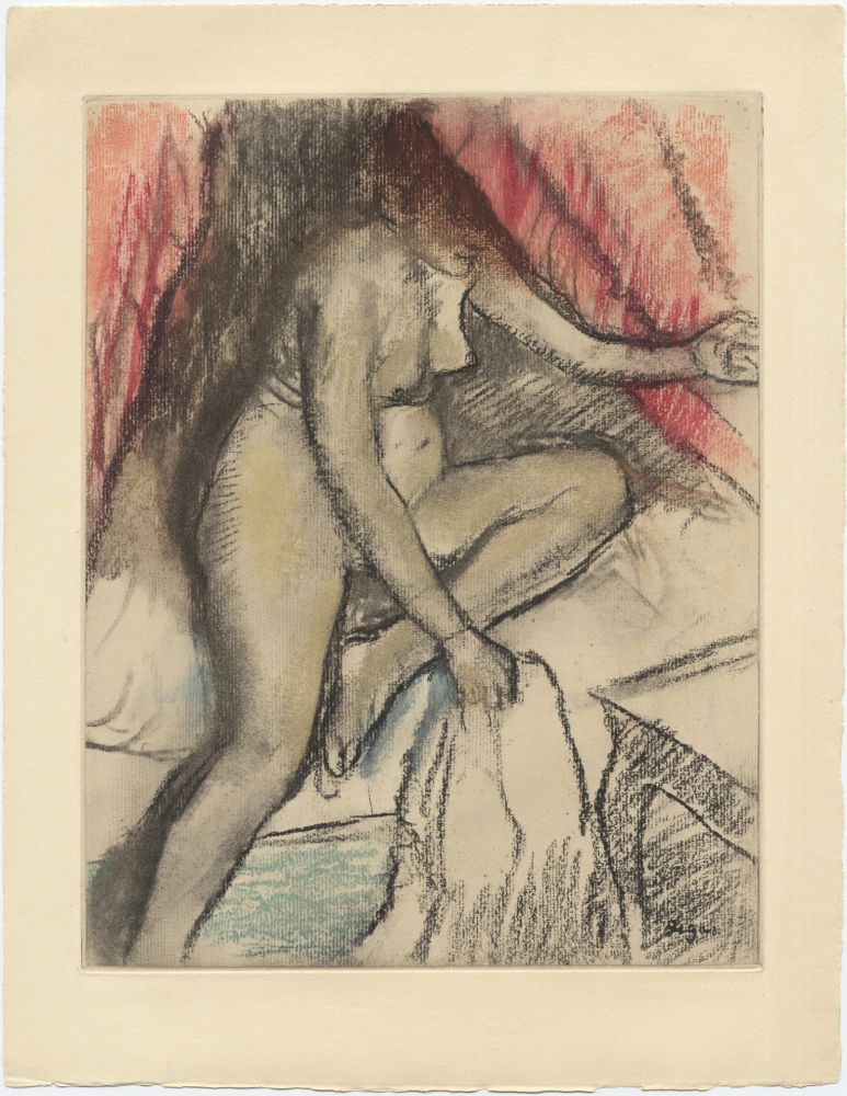 エッチングと　アクチアント Degas - Étude de nu (vers 1880)