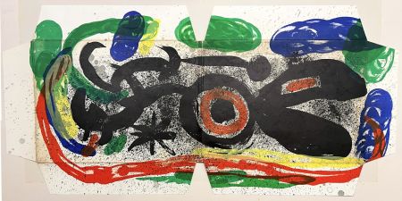 リトグラフ Miró - Œuvre Gravé et Lithographié. UNE LITHOGRAPHIE ORIGINALE EN COULEURS (1969)