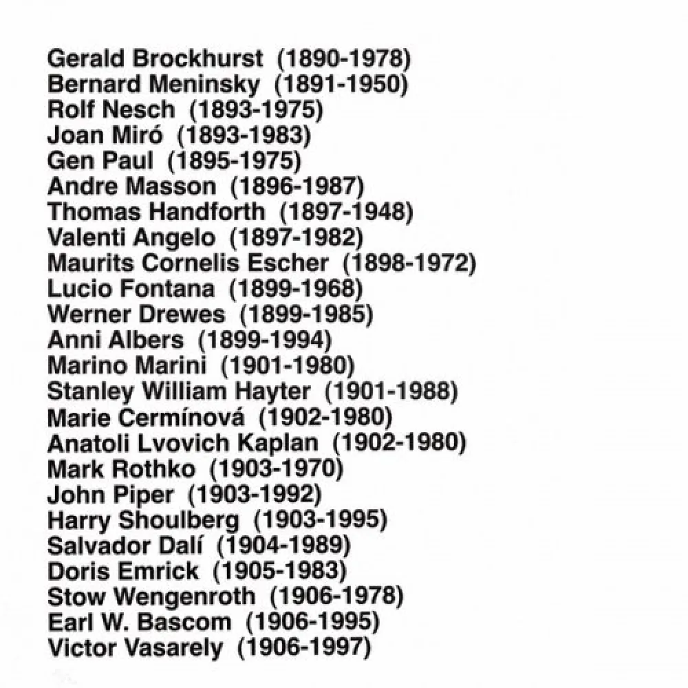 多数の Aballí - Portfolio HISTORY OF PRINTMAKERS (287 NAMES)