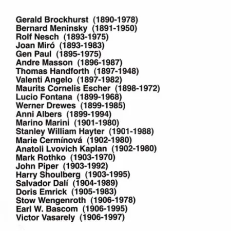 多数の Aballí - Portfolio HISTORY OF PRINTMAKERS (287 NAMES)