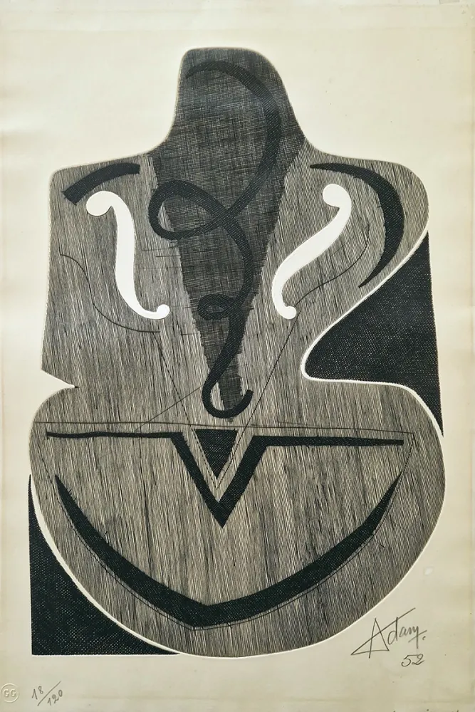 エッチング Adam - Le violon