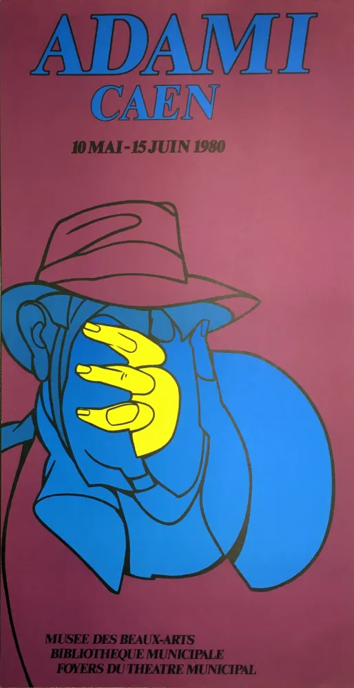 リトグラフ Adami - ADAMI CAEN 1980 : Affiche en lithographie originale.