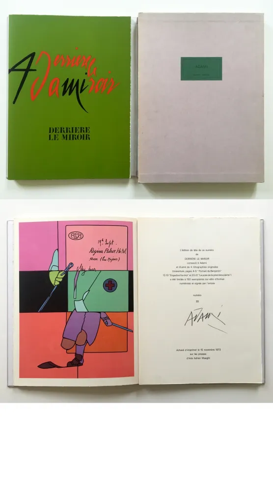 挿絵入り本 Adami - ADAMI. Derrière le Miroir n° 206. Nov. 1973. TIRAGE DE LUXE SIGNÉ.