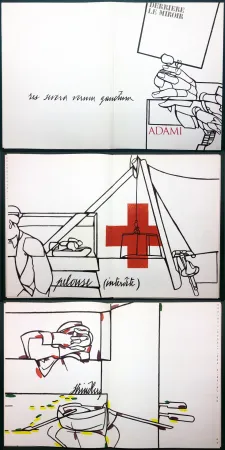 挿絵入り本 Adami - ADAMI. Le voyage du dessin. DERRIÈRE LE MIROIR N° 214. Mai 1975.