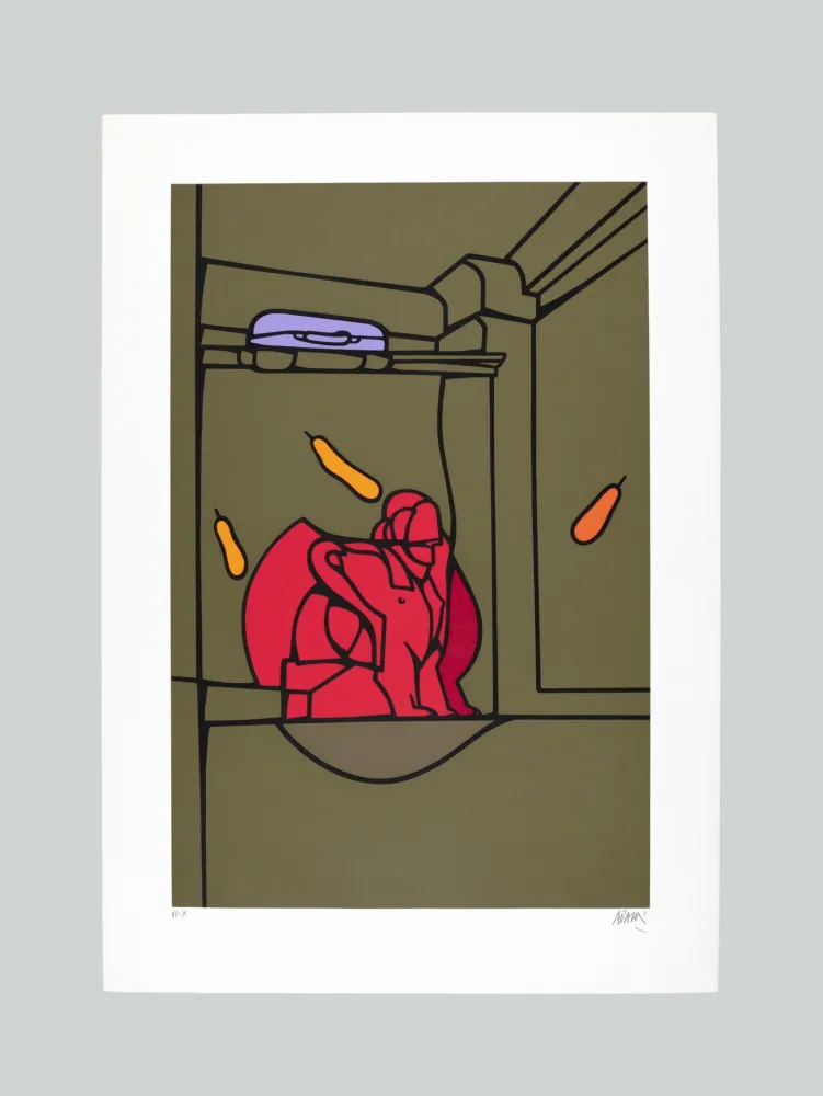 シルクスクリーン Adami - Composizione