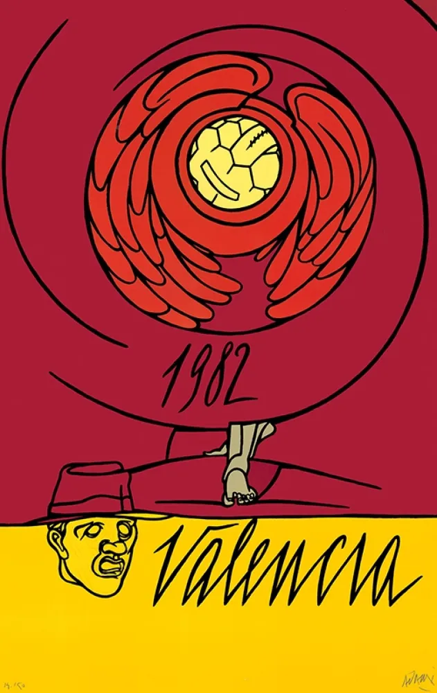 リトグラフ Adami - Copa del Mundo de Fútbol España 1982 - Valencia