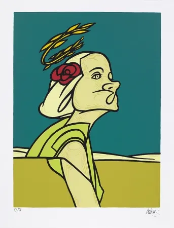 シルクスクリーン Adami - Dialogue dans le paysage