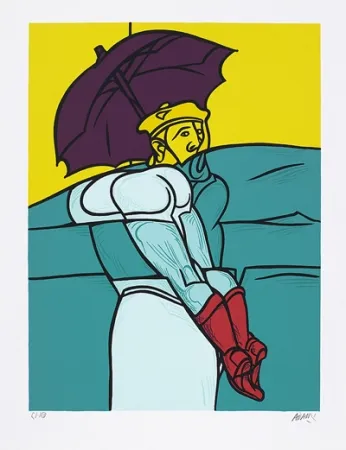 シルクスクリーン Adami - Dialogue dans le paysage