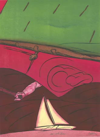 リトグラフ Adami - En solitaire