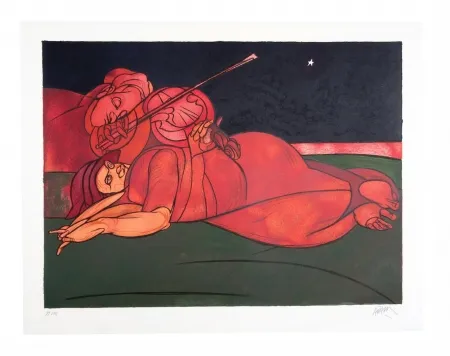 リトグラフ Adami - Etoile du matin