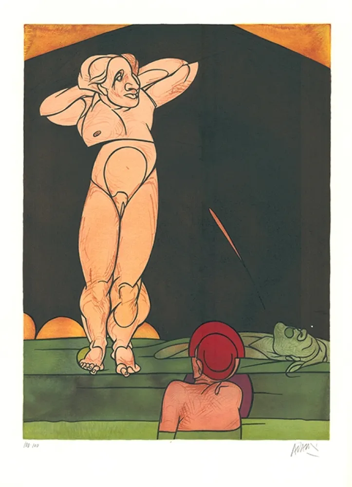 リトグラフ Adami - Feuille de vigne