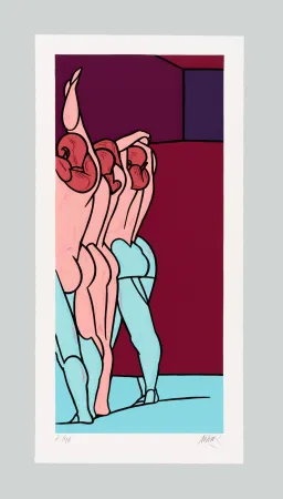 シルクスクリーン Adami - Figure de dos