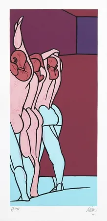 シルクスクリーン Adami - Figure de dos