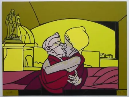 リトグラフ Adami - Il bacio / The Kiss