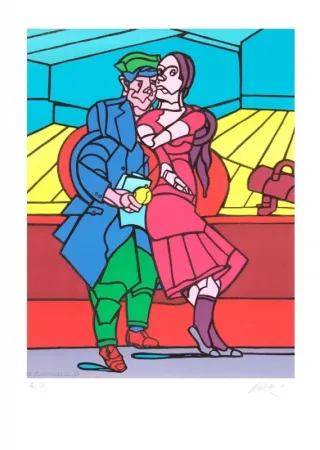 リトグラフ Adami - Le couple