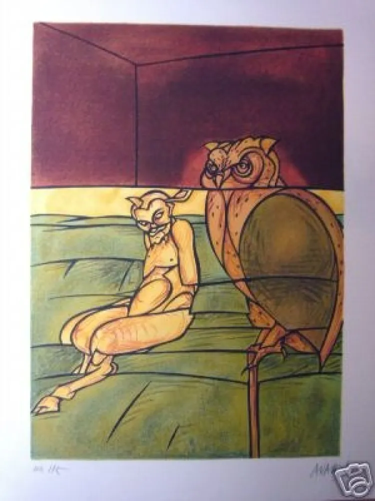 リトグラフ Adami - Le hibou